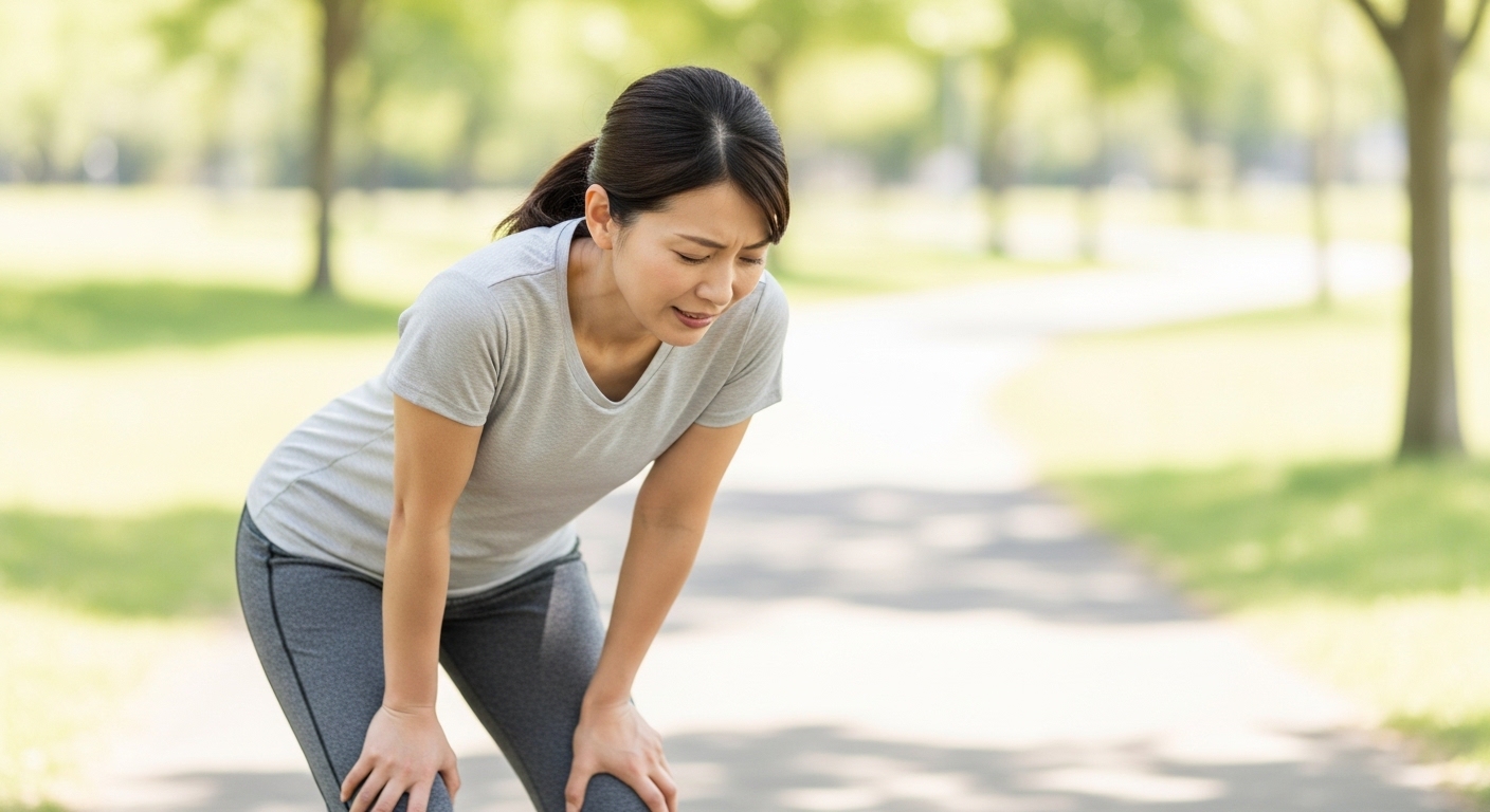 きつい運動に挫折しつつも体を整えたいイメージ